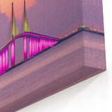 Sunshine Skyway Bridge Art – Vivid Pink and Orange Sunset Tampa Wall Art