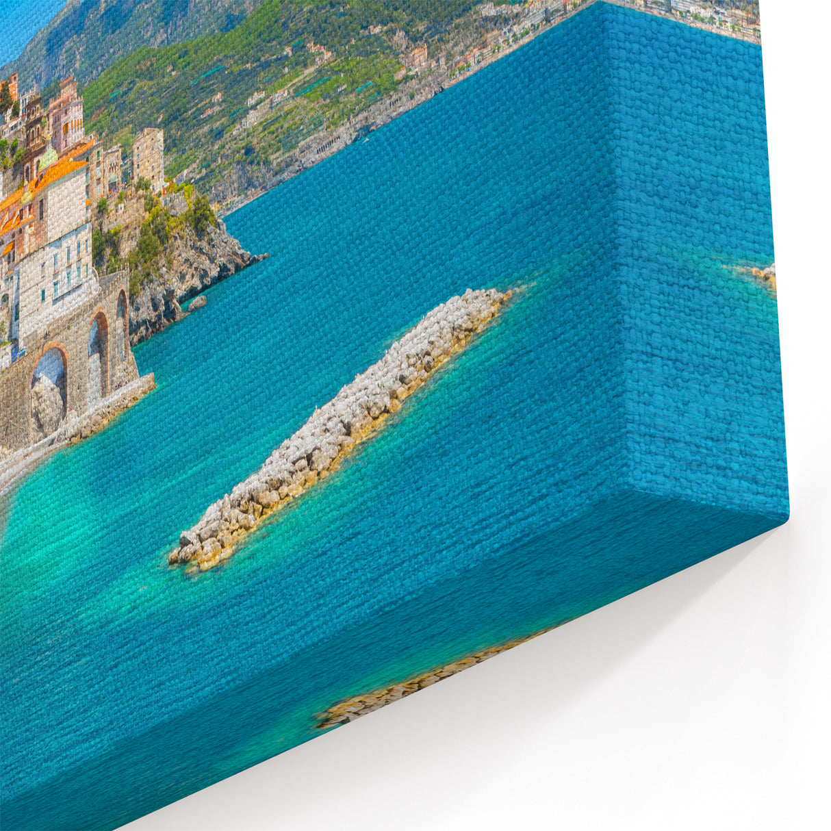 Amalfi Coast Canvas Prints - Vibrant Italy Coastal Art with Lemon Grove