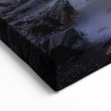 Wellington Harbor Art - Lighthouse Under Starry Sky Coastal Canvas Print