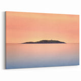 Wellington Landscape Paintings - Peaceful Island at Sunset Coastal Art