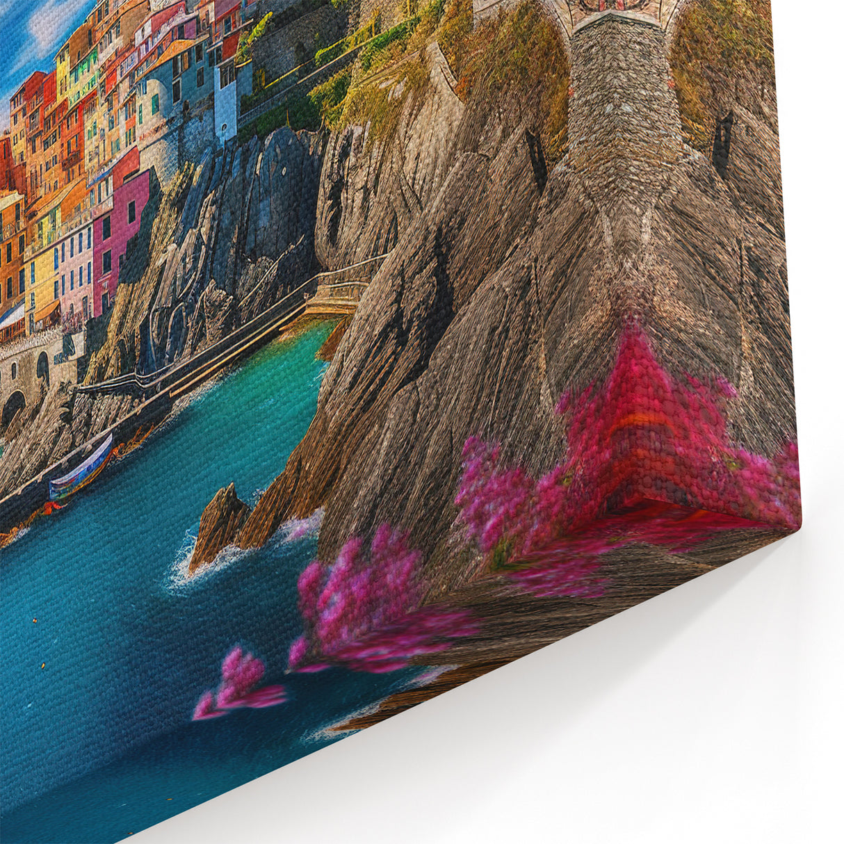 Amalfi Coast Wall Art - Positano Coastal Scenery Print for Home Decor