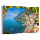 Amalfi Coast Photography - Italy Coastal Art with Positano Lemon View