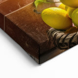 Amalfi Coast Canvas Prints - Italy Coastal Art with Lemons and Sea View