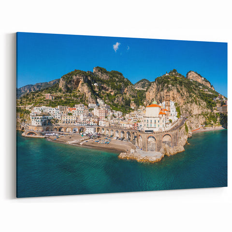 Amalfi Coast Canvas Prints - Scenic Italy Coastal Art for Home Decor