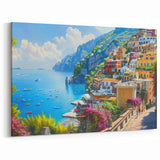 Positano Wall Art - Amalfi Coast Canvas Prints for Italy Coastal Decor