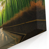 Tropical Canvas Art – Peaceful Bamboo Path Maui Nature Photography Print