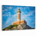 Italy Scenic Prints – Capri Coastal Art with Iconic Lighthouse View
