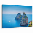 Capri Travel Poster – Italian Landscape Art of Coastal Rock Formations