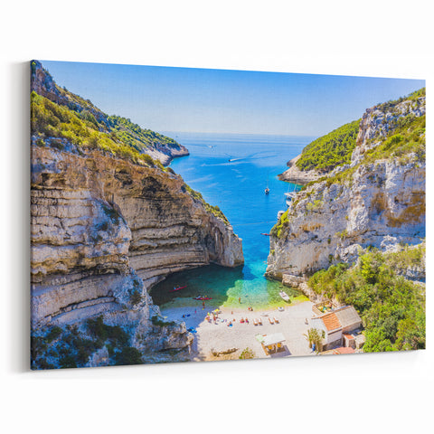 Capri Coastal Art – Italy Scenic Prints of Mediterranean Beach Cove
