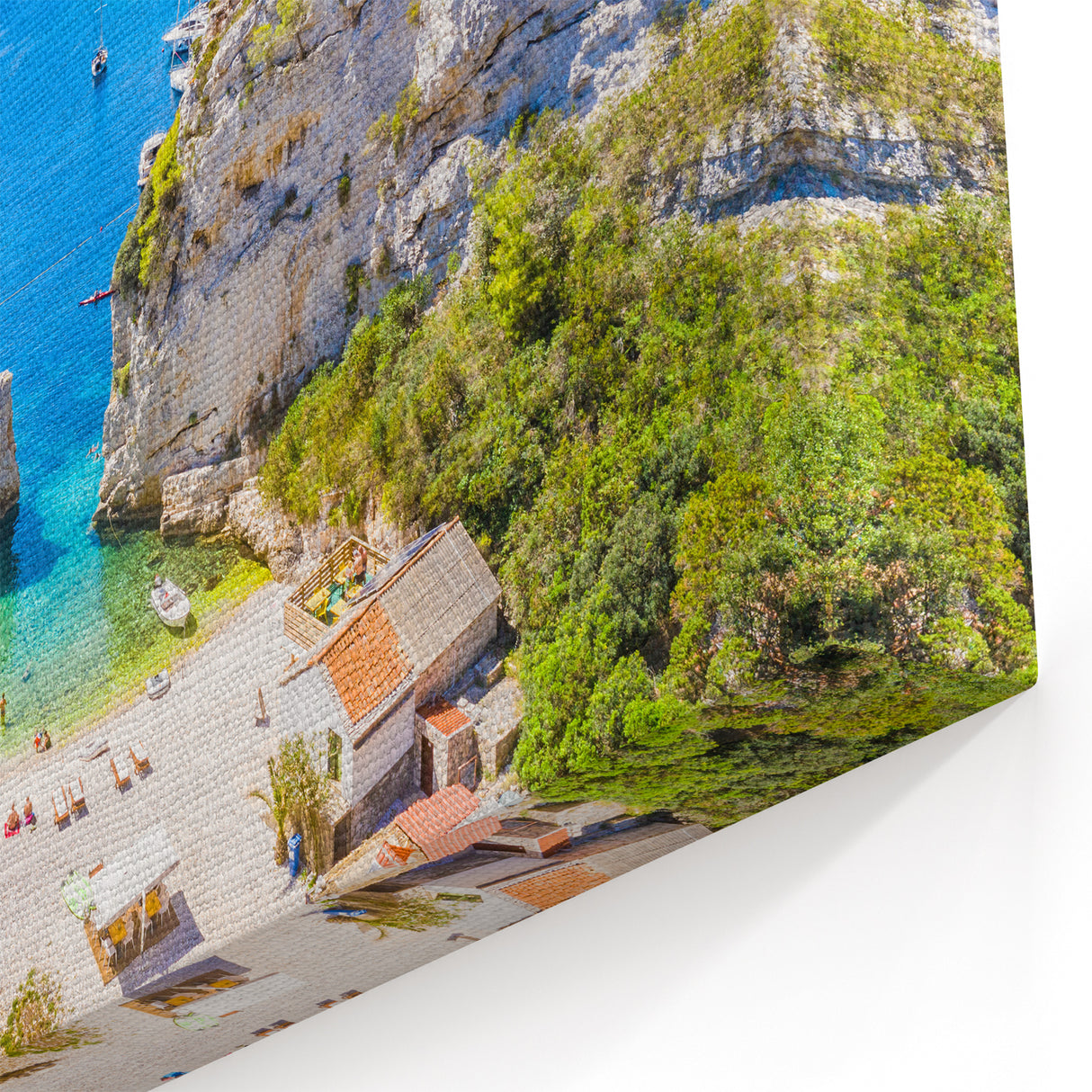 Capri Coastal Art – Italy Scenic Prints of Mediterranean Beach Cove