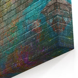 Vibrant Masonry Wall Art - Colorful Brick Design on Canvas & Acrylic Glass