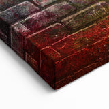 Vibrant Masonry Wall Art - Colorful Brick Design on Canvas & Acrylic Glass