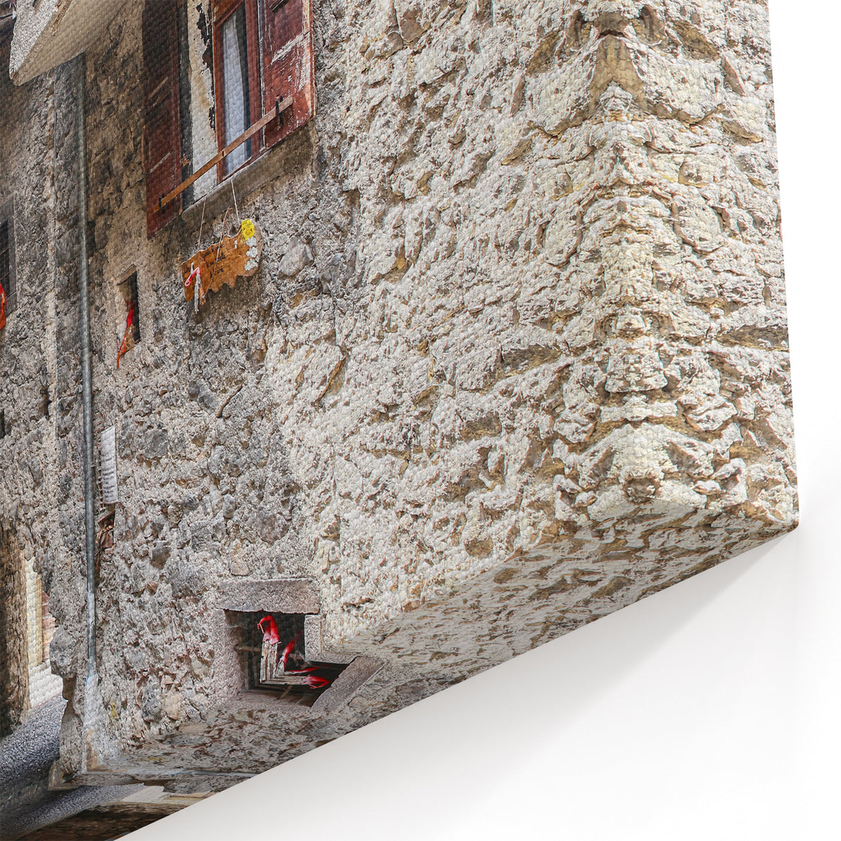 Rustic Masonry Framed Art - Architectural Stone Design for Wall Decor