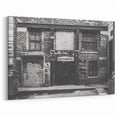 Urban Masonry Wall Art - Black and White Brick Building Canvas & Prints
