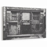 Urban Masonry Wall Art - Black and White Brick Building Canvas & Prints