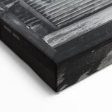 Urban Masonry Wall Art - Black and White Brick Building Canvas & Prints