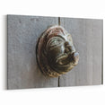 Antique Masonry Wall Art - Rustic Bronze Door Fixture on Canvas & Prints