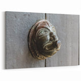 Antique Masonry Wall Art - Rustic Bronze Door Fixture on Canvas & Prints