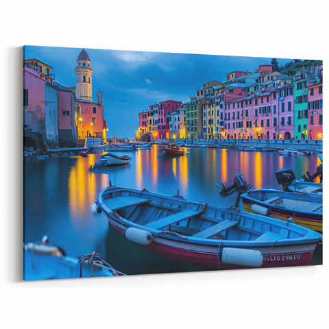 Cinque Terre Photography – Italian Coastal Twilight Wall Art Decor