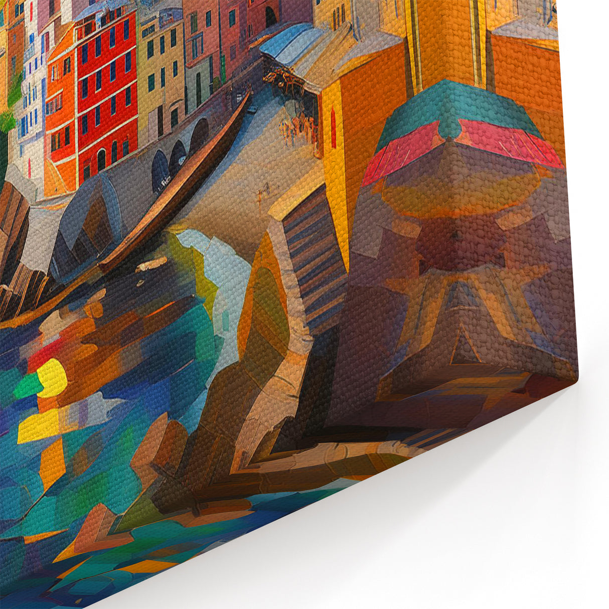 Cinque Terre Wall Art – Italian Coastal Sunset in Mediterranean Decor