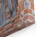 Rustic Masonry Wall Art - Weathered Brick and Wood Design for Wall Decor
