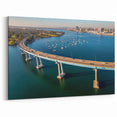 Aerial San Diego Art - Coronado Bridge and Bay Scenic Coastal Print
