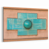 Turquoise Geometric Masonry Wall Art - Modern Tile Design for Wall Decor