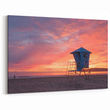 Coronado Beach Art - Scenic California Sunset Lifeguard Tower Print