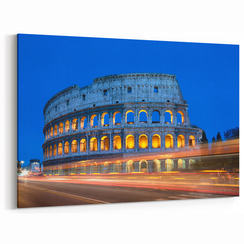 Colosseum Wall Art – Illuminated Rome Colosseum Canvas for Modern Spaces