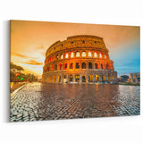 Colosseum Wall Art – Vibrant Sunset Colosseum Canvas for Elegant Spaces