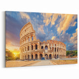 Colosseum Prints – Majestic Rome Colosseum Canvas with Sunset Sky