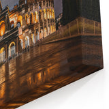 Rome Colosseum Canvas – Nighttime Glow of Italian Landmark Art