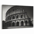 Ancient Rome Art – Moody Black and White Colosseum Architecture Print