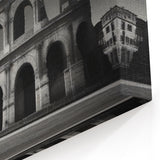 Ancient Rome Art – Moody Black and White Colosseum Architecture Print