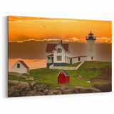 Wellington Harbor Art - New Zealand Lighthouse at Sunset Print