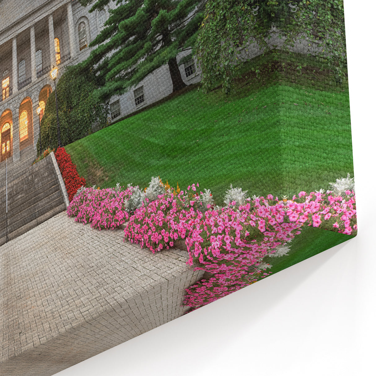 Wellington Skyline Art - Historic Building with Lush Gardens Photography Print