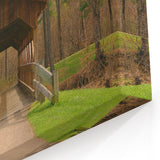 Scenic Covered Bridge Wall Art – Rustic Architecture Canvas & Prints