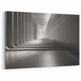 Futuristic Minimalist Corridor Art - Modern Architectural Print