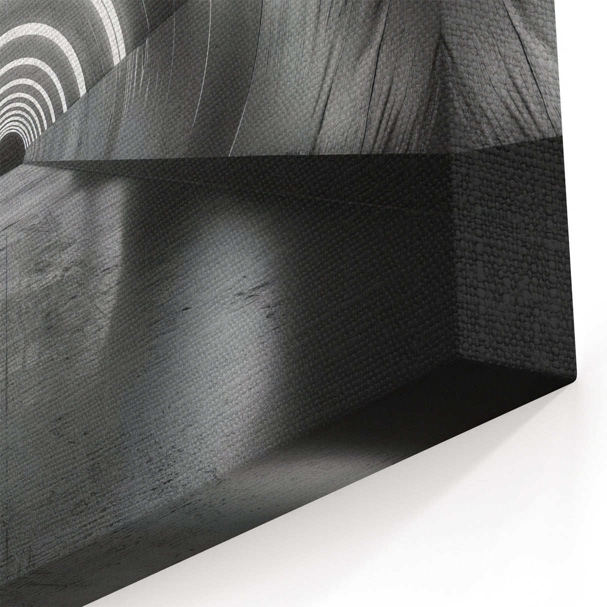 Abstract Light Tunnel Art - Modern Monochrome Architectural Print