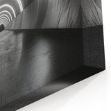 Abstract Light Tunnel Art - Modern Monochrome Architectural Print