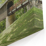 Classic Covered Bridge Wall Art – Green Landscape Canvas & Prints