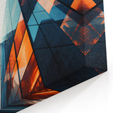 Sunset Glow Geometric Architecture Print - Vibrant Abstract Art