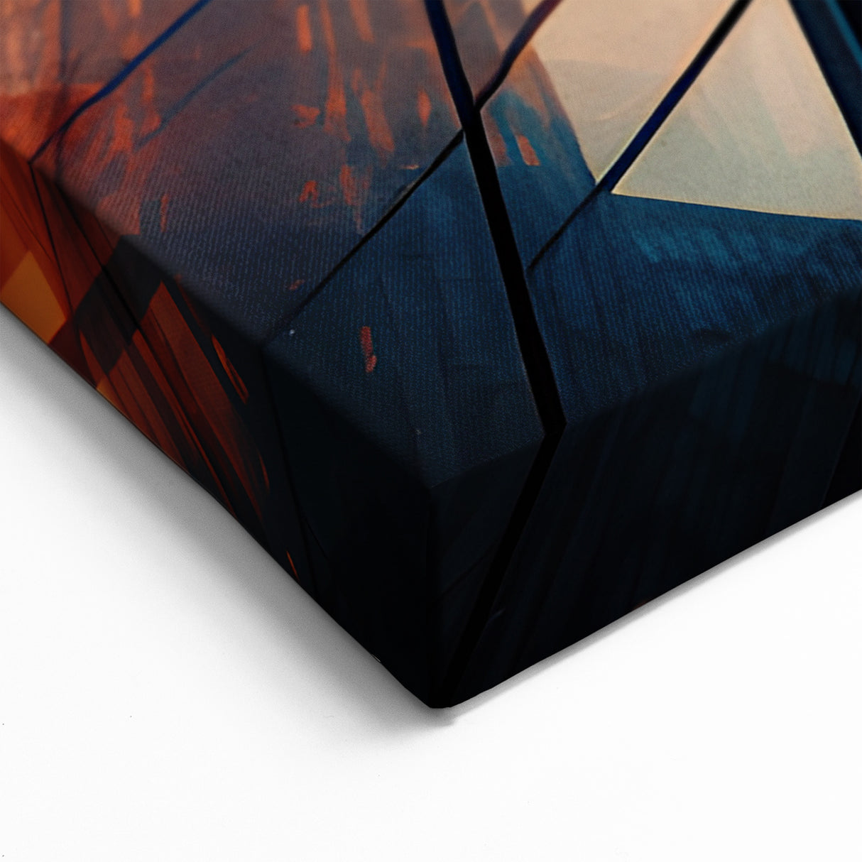 Sunset Glow Geometric Architecture Print - Vibrant Abstract Art