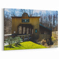 Riverview Covered Bridge Wall Art – Rustic Architecture Canvas Prints