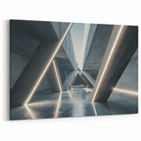 Geometric Concrete Architecture Art - Illuminated Abstract Print