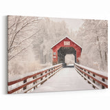 Snowy Covered Bridge Wall Art – Winter Wonderland Canvas & Prints