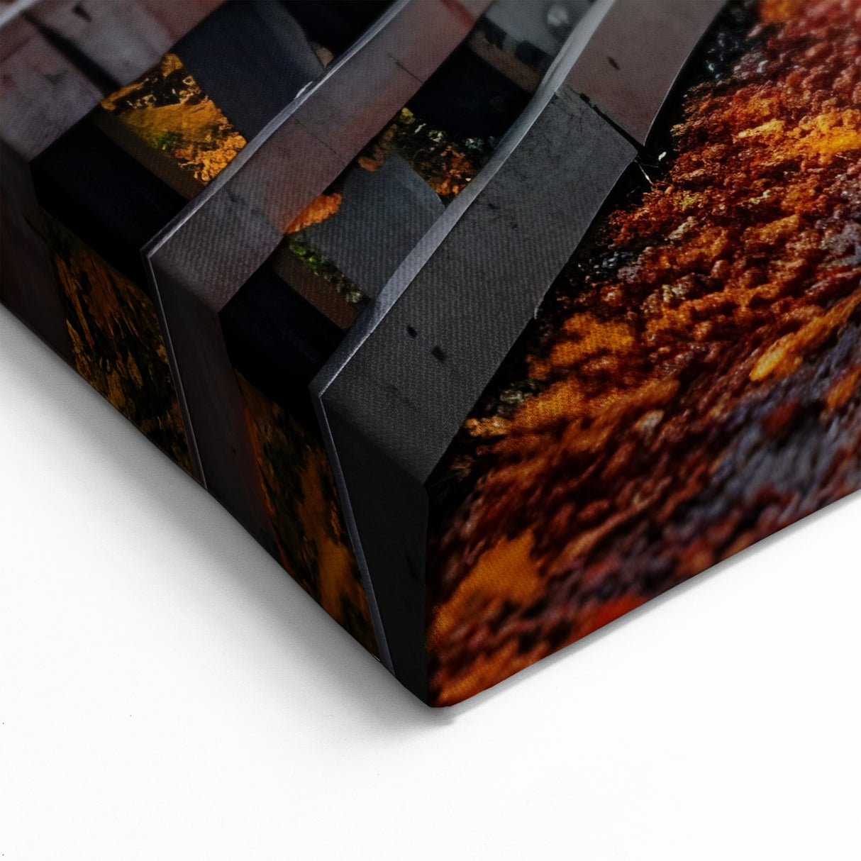 Autumn Covered Bridge Wall Art – Vibrant Fall Landscape Canvas Prints