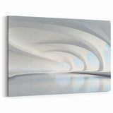Fluid Curves Architectural Print - Serene Abstract Canvas Art