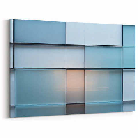 Minimalist Glass Panel Art - Modern Architectural Abstract Print