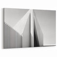 Sharp Geometric Architectural Print - Monochrome Modern Art